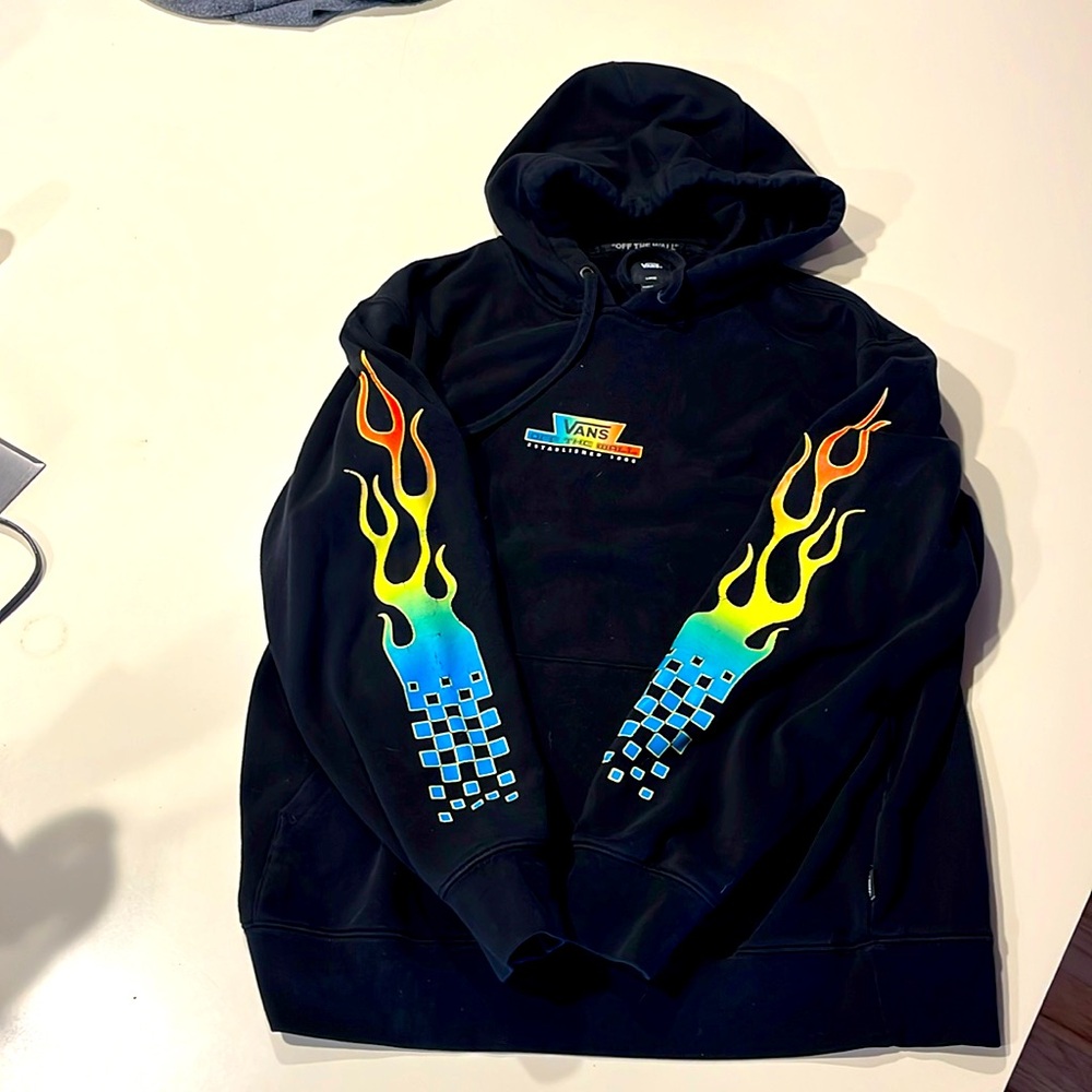Vans Off the Wall hoodie flames